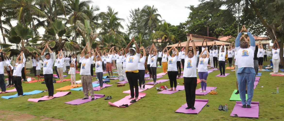  International Day of Yoga celebrated in Lomé, in June 2023.